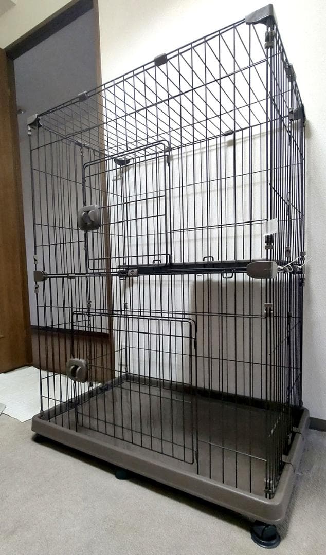 【中古】ペットケージ 2段 PEC-902V アイリスオーヤマ