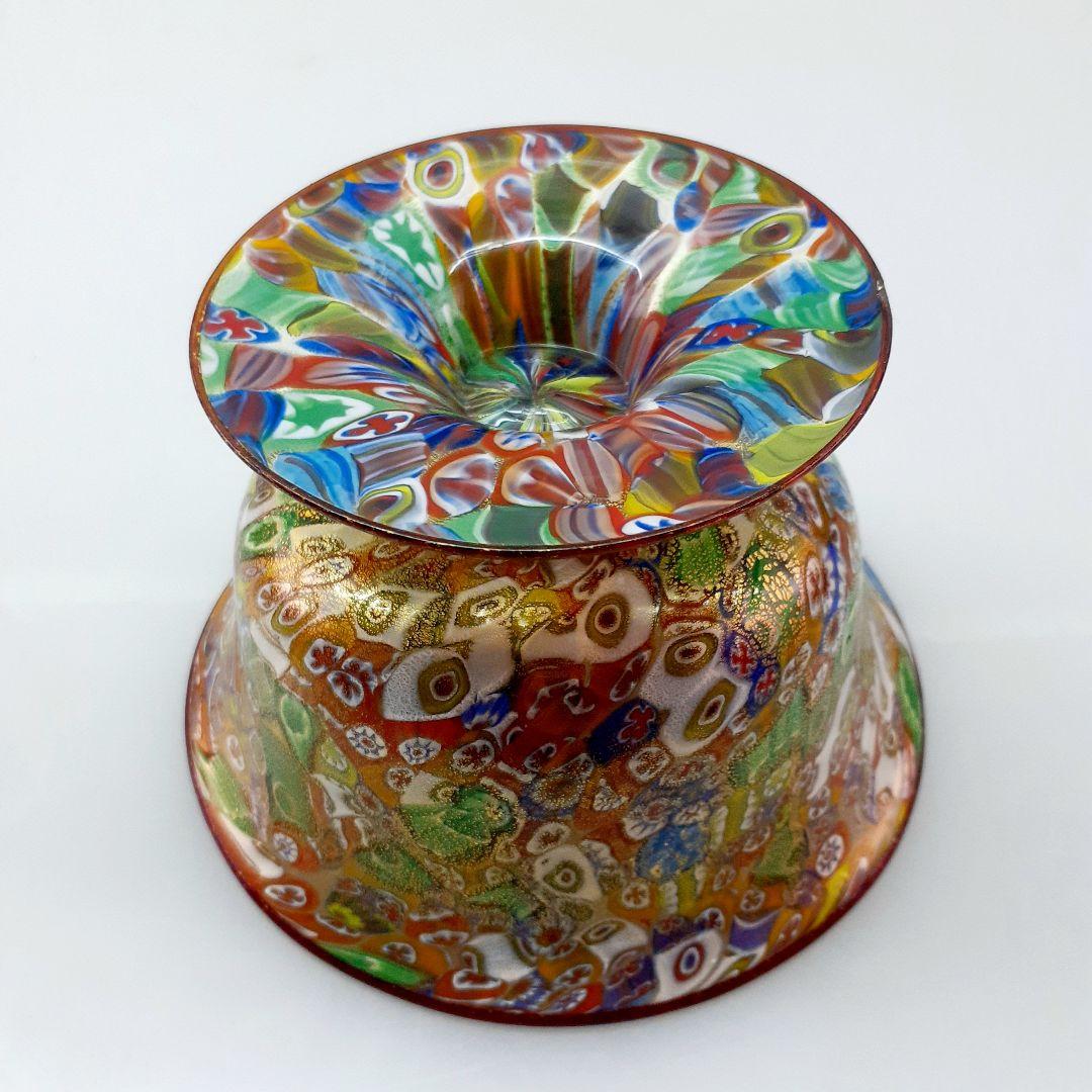 MURANO ムラノ 金彩 ミルフィオリ デザートカップ コンポート