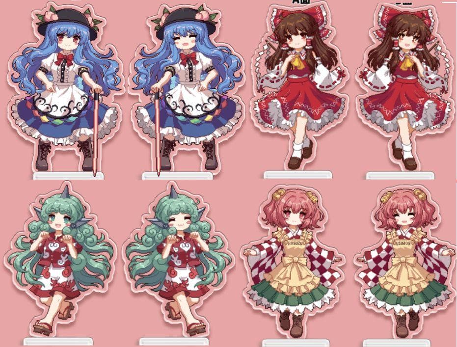 東方プロジェクト アクリルスタンド 40個 魂魄妖夢 西行寺幽々子 博麗霊夢