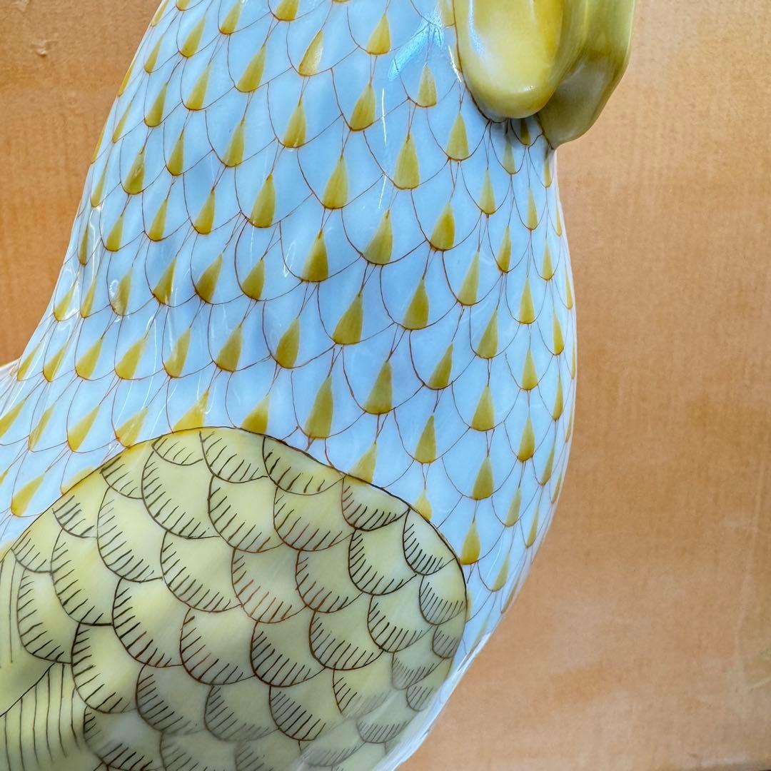 DA1301 ヘレンド　herend 鶏　ニワトリ　鳥　置物　陶器