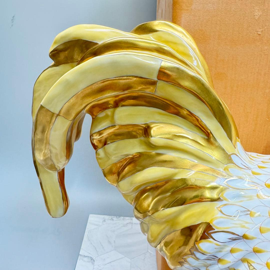 DA1301 ヘレンド　herend 鶏　ニワトリ　鳥　置物　陶器