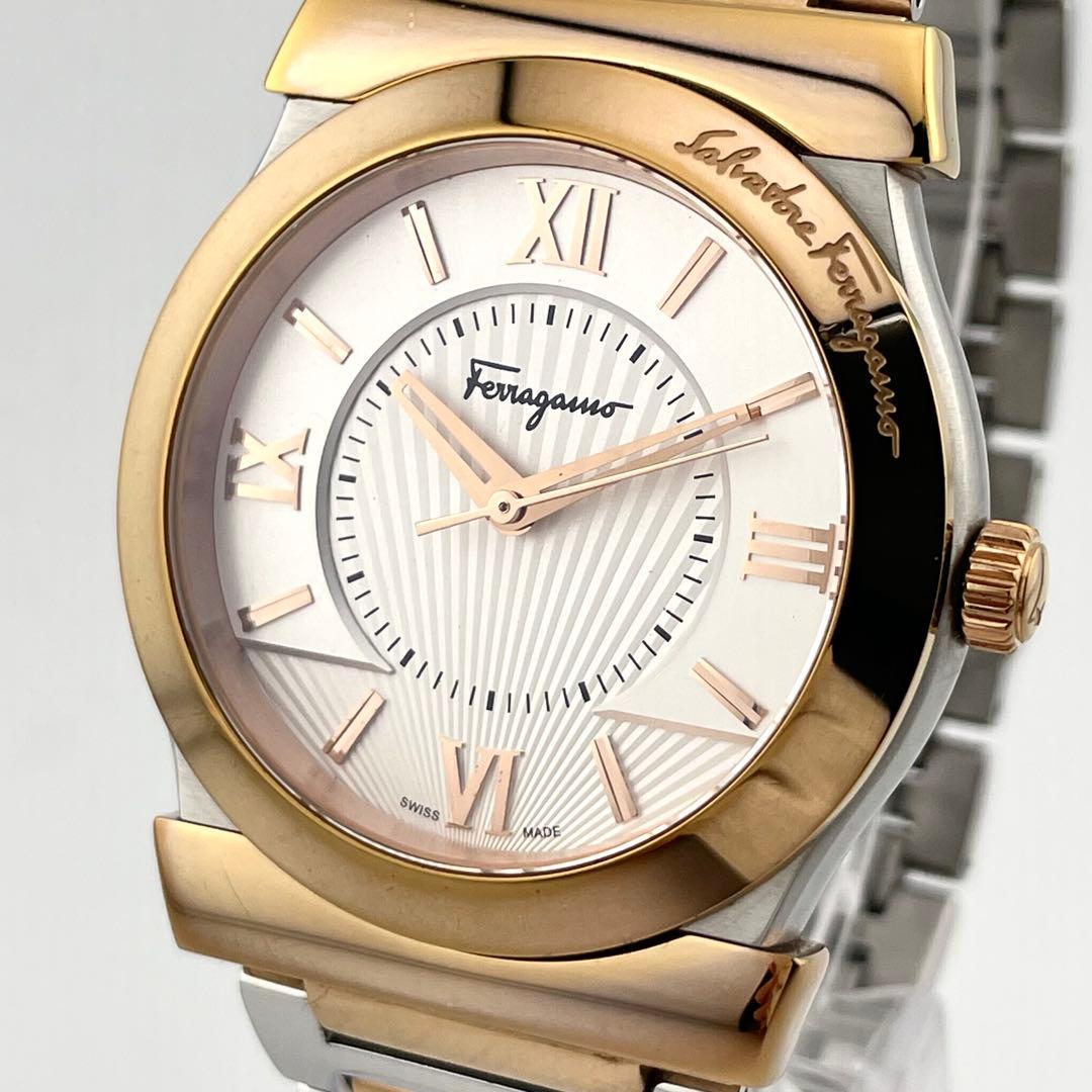 【稼働/新品電池/付属品完備】サルヴァトーレフェラガモ　ベガ　腕時計　メンズ