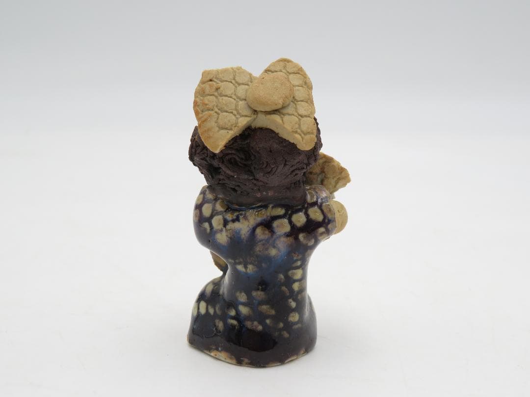 青芳人形 3点セット 陶器人形 森元青芳 砥部焼 オブジェ 置物 インテリア