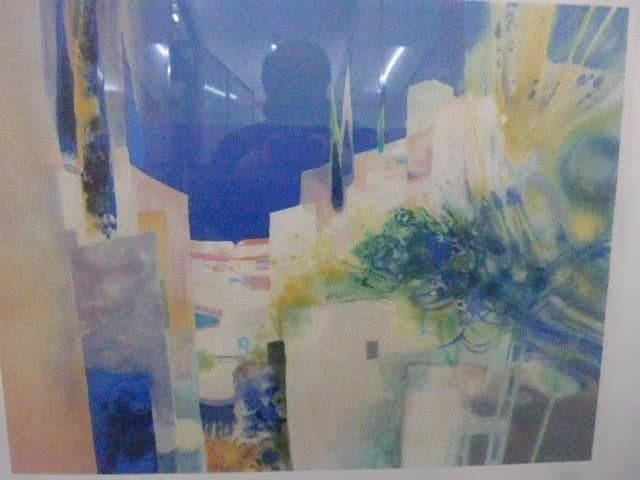 フランスのダニエル・ジェリスの幻想的なリトグラフ「地中海の風景 II 」です。