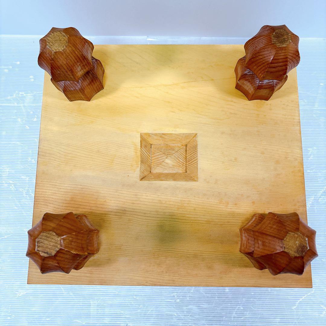 【美品】囲碁盤 極厚 高級 へそ付き 厚さ17.6cm 5.8寸 天地柾 柾目