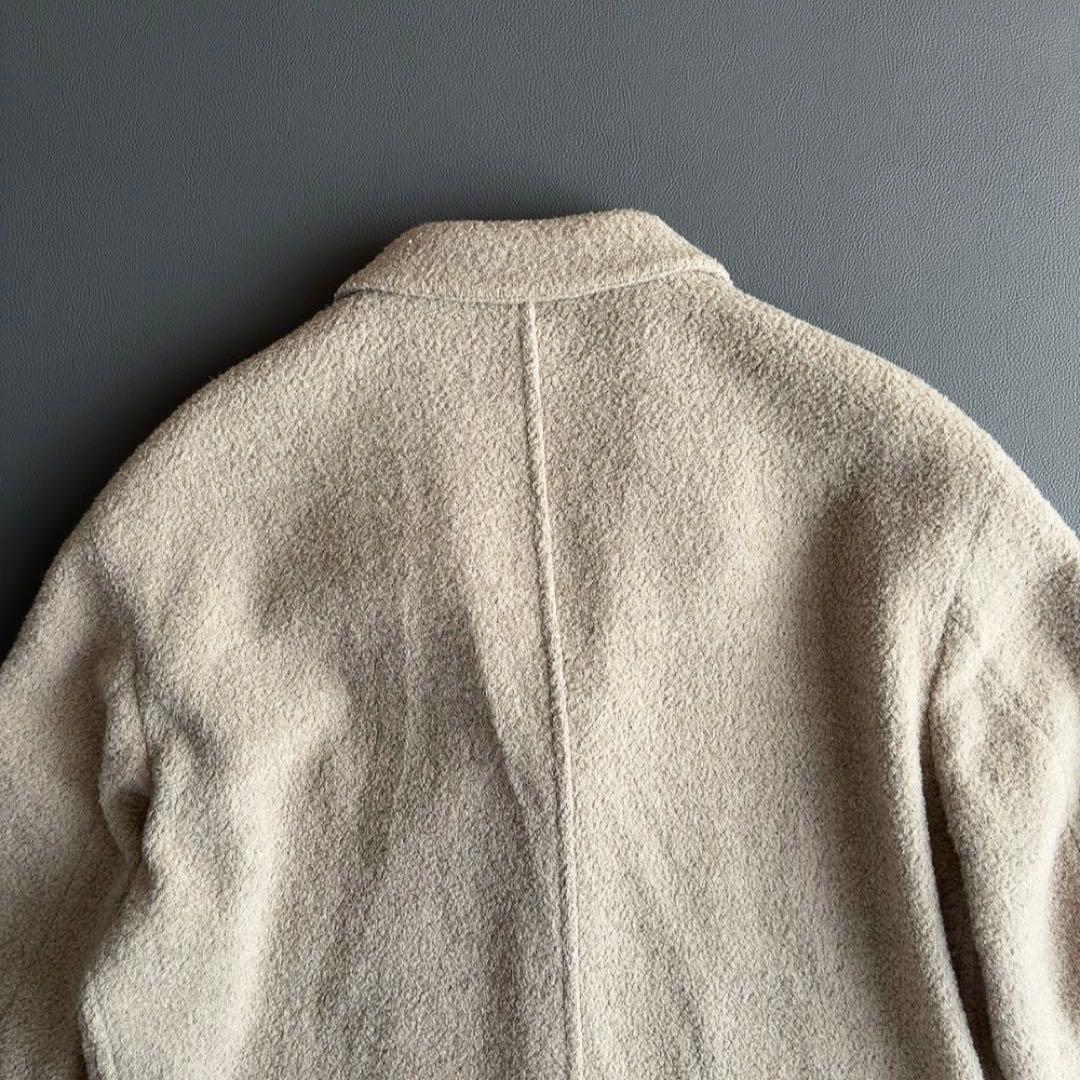 アニオナ　アルパカ　ジャケットコート　ブークレ　ボア　ウール　イタリア製　2XL