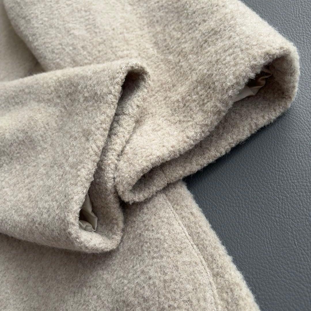 アニオナ　アルパカ　ジャケットコート　ブークレ　ボア　ウール　イタリア製　2XL