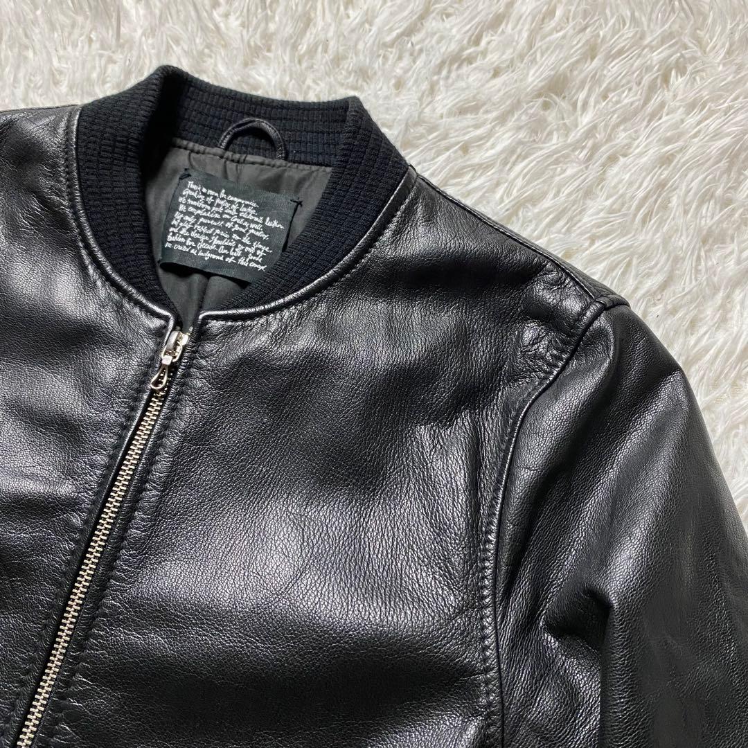 j92fr専用　美品　ナノユニバース　レザー　ブルゾン　本革　ゴートスキン