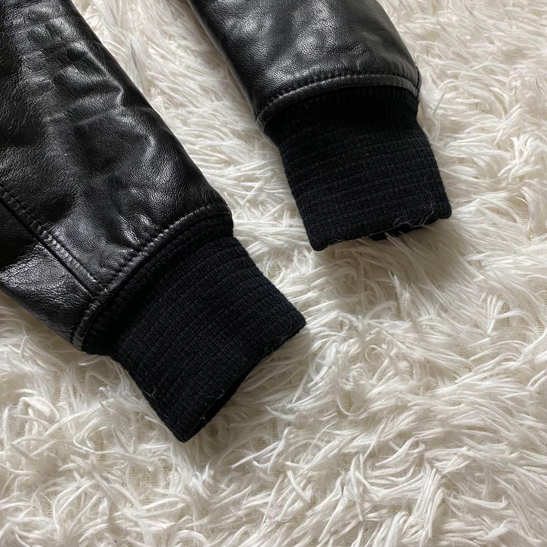 j92fr専用　美品　ナノユニバース　レザー　ブルゾン　本革　ゴートスキン