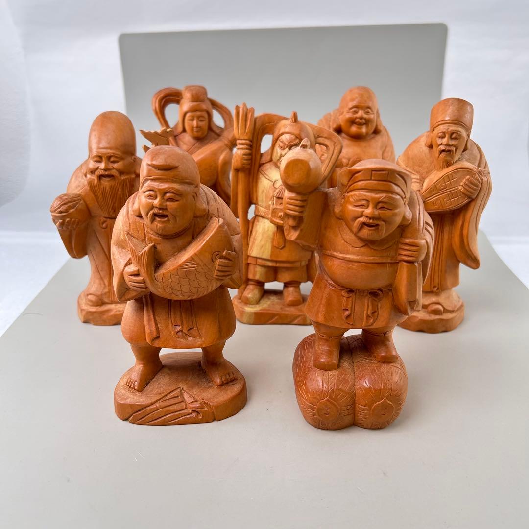 七福神 木製彫刻 7体セット
