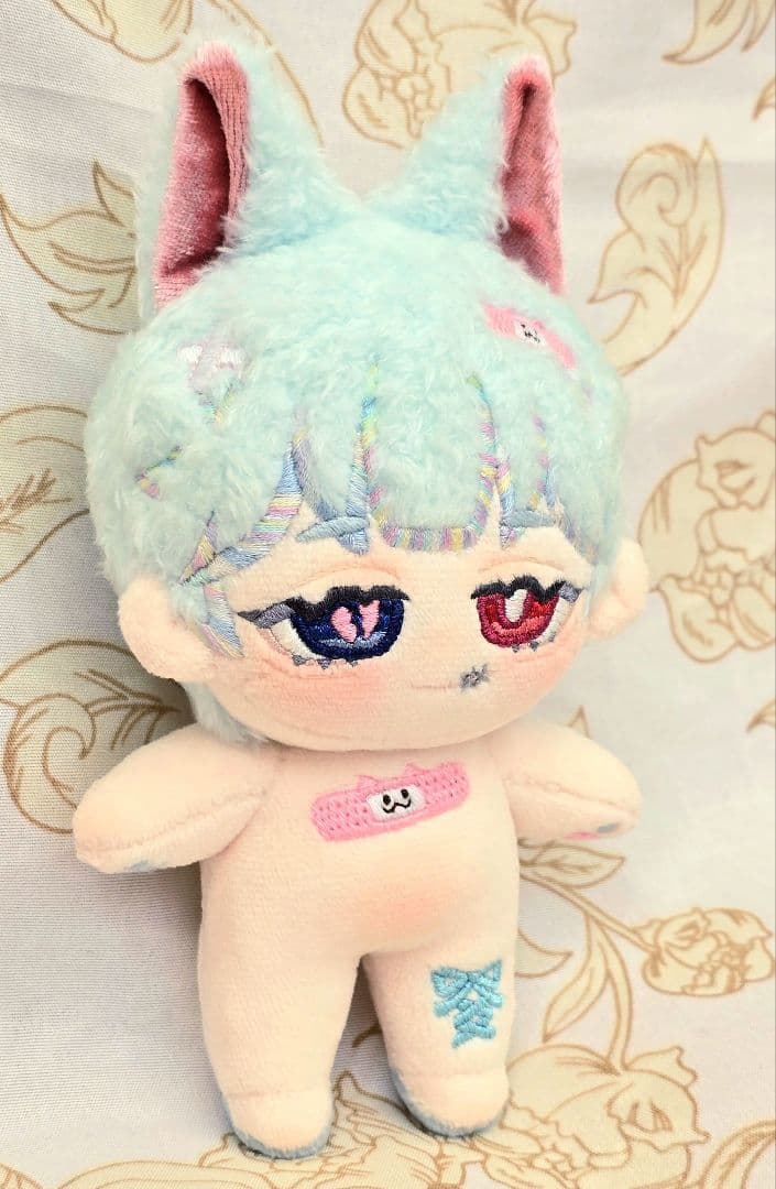 自作 無属性 ぬいぐるみ ぺたぺた絆創膏ネコ 15cm