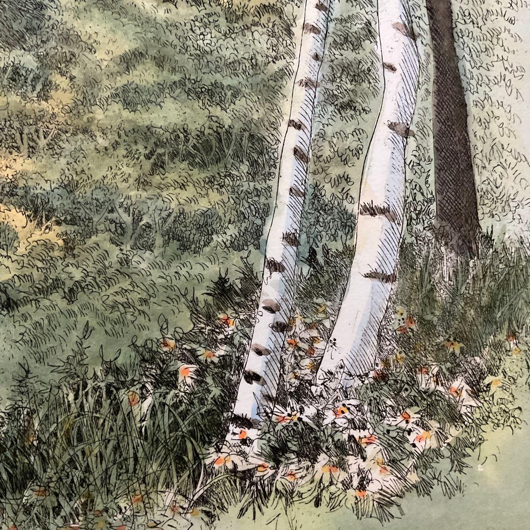 絵画・額縁・版画・織田義郎・新品未使用・ドイツ・城・美術品・インテリア・雑貨