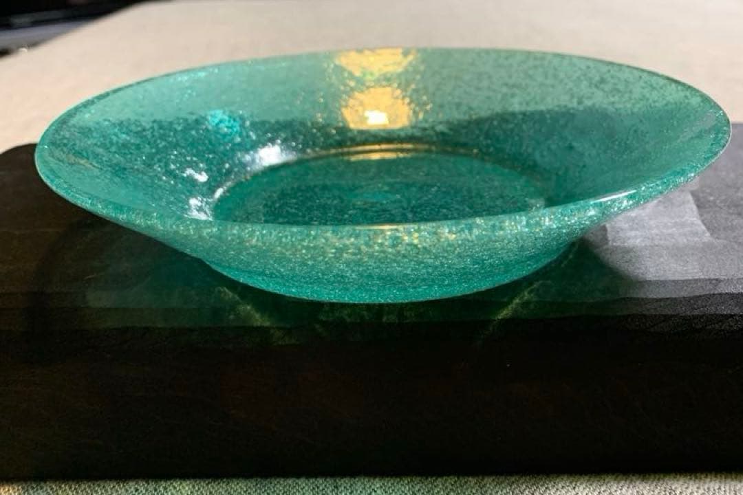 小谷晋三　倉敷ガラス　初期作品　気泡　吹きガラス　新品に近い美品　横山秀樹