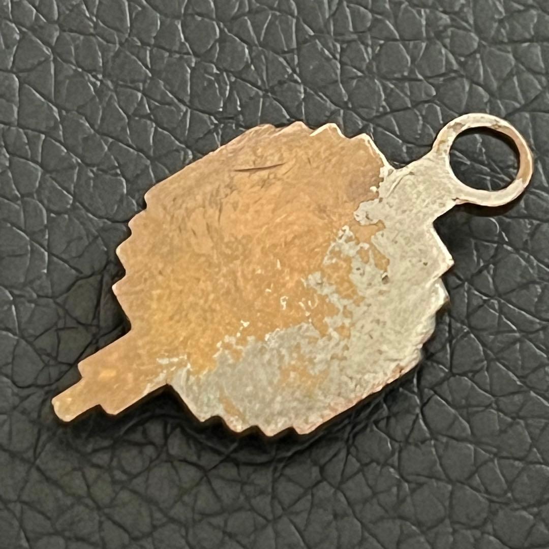 カレッジリング金ゴールド黒ネックレストップ社章ピンズ40sバッジ/バッヂ古着