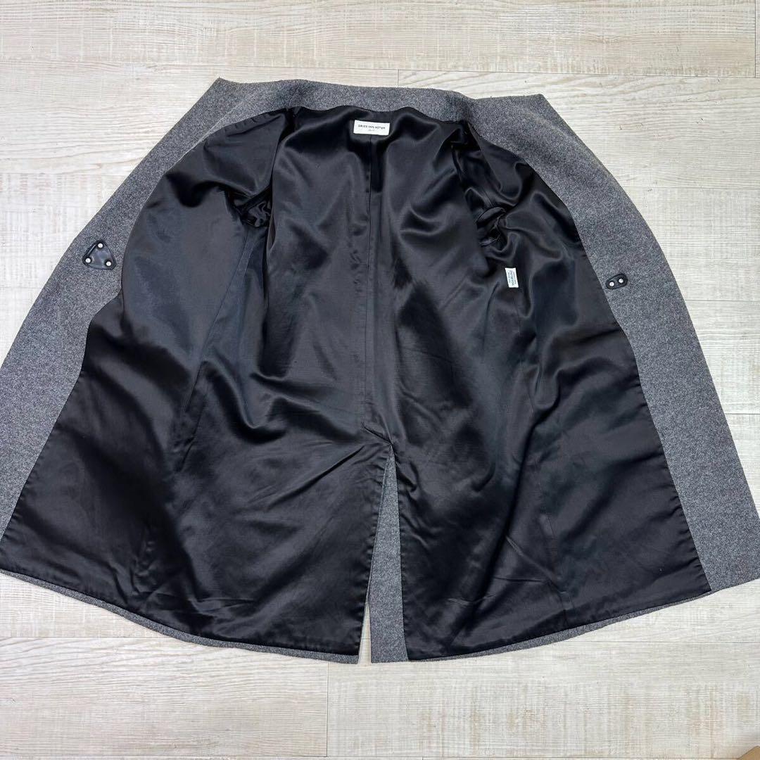 良品 DRIES VAN NOTEN チェスター ウール コート グレー 40