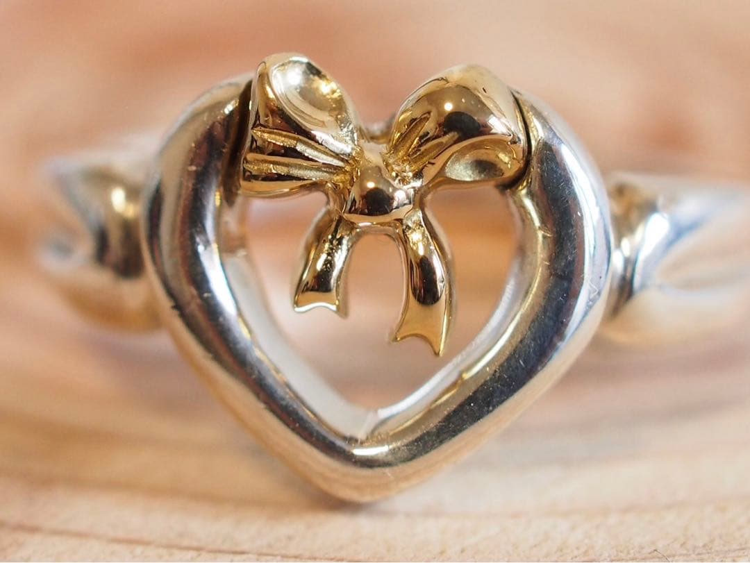 Tiffany ハート リボン リング #10 シルバー SV925 750
