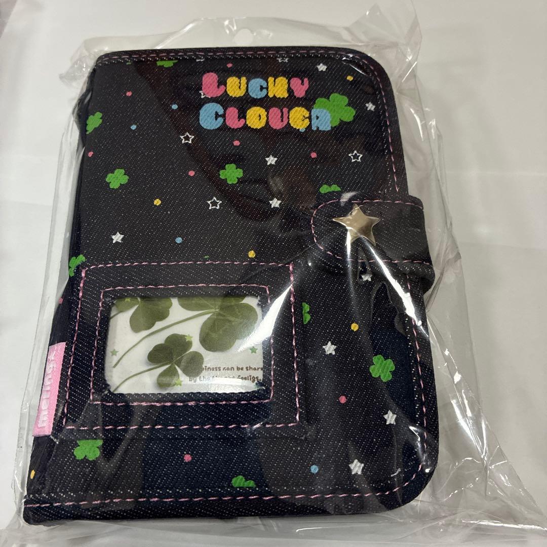 新品未使用　MERING メリング デニム　シール帳　ストロベリー　クローバー