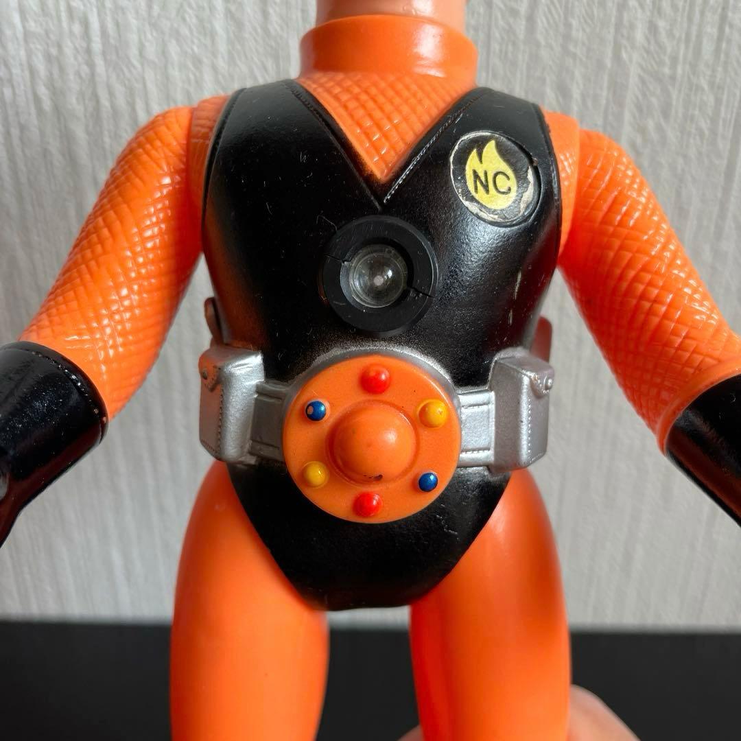 旧バンダイ　忍者キャプター　雷忍　スタンダードサイズ　面取れソフビ　面無し