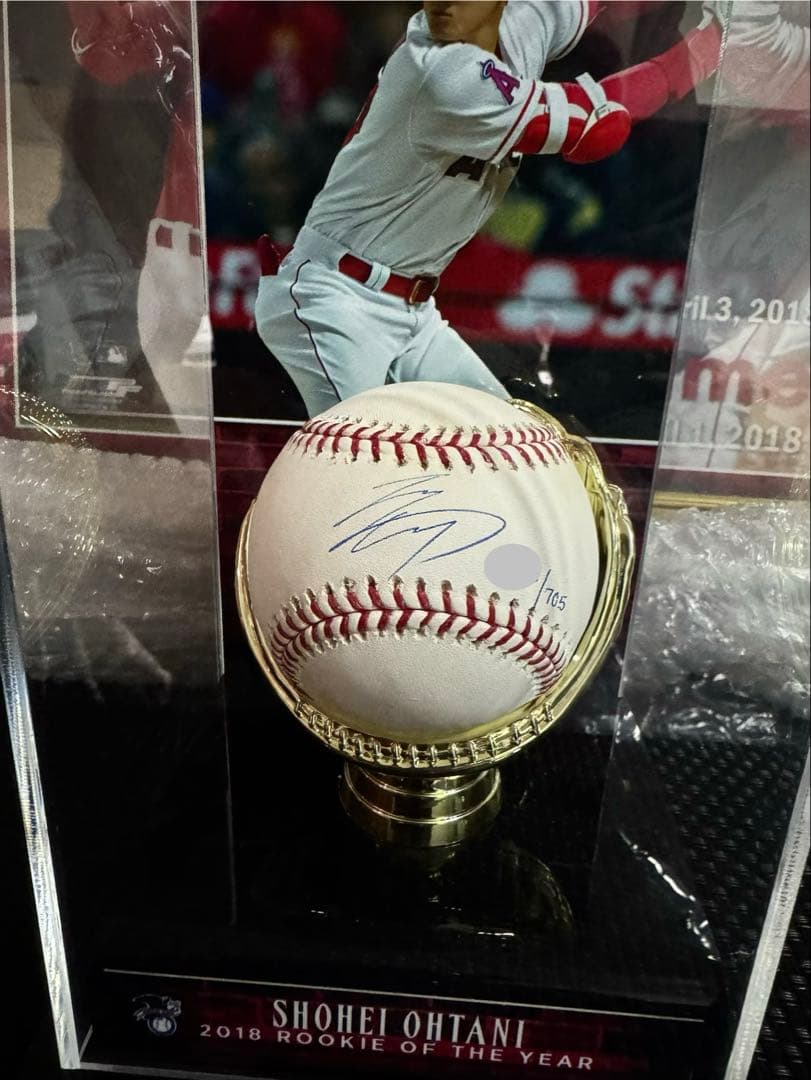 【希少】大谷翔平 直筆サインボール MLBデビュー額縁セット MLBホログラム