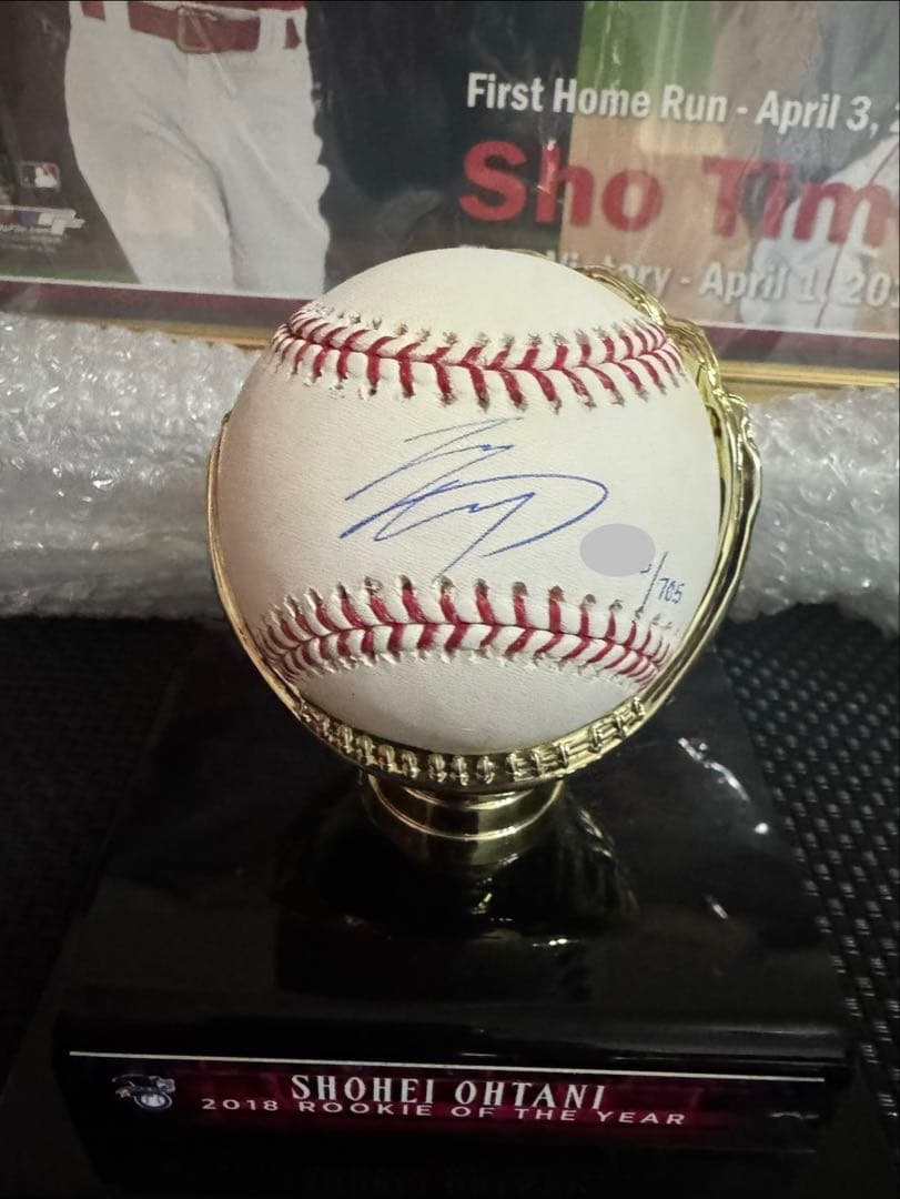 【希少】大谷翔平 直筆サインボール MLBデビュー額縁セット MLBホログラム