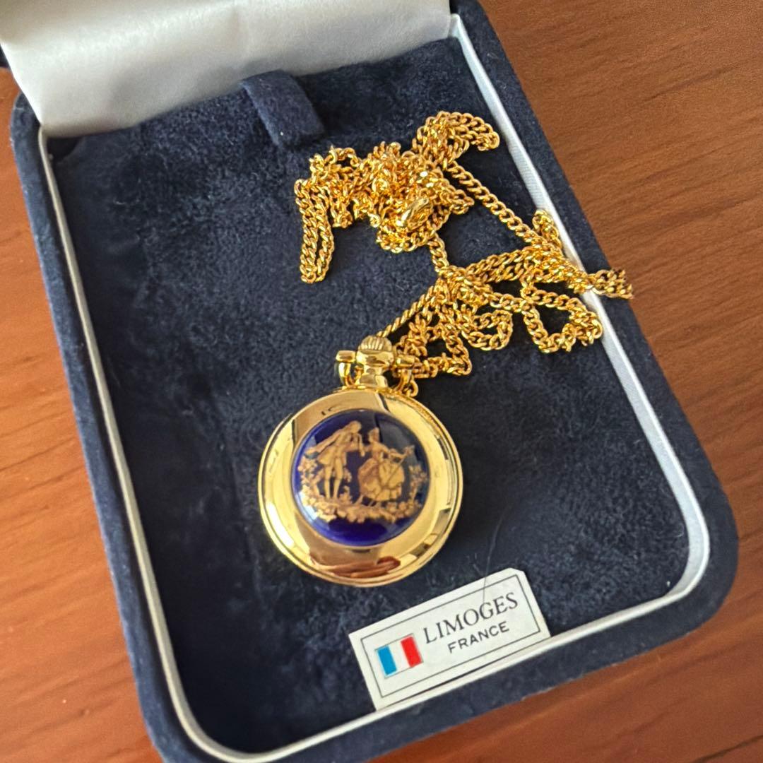 Limoges Castel ネックレスウォッチ & チャームセット