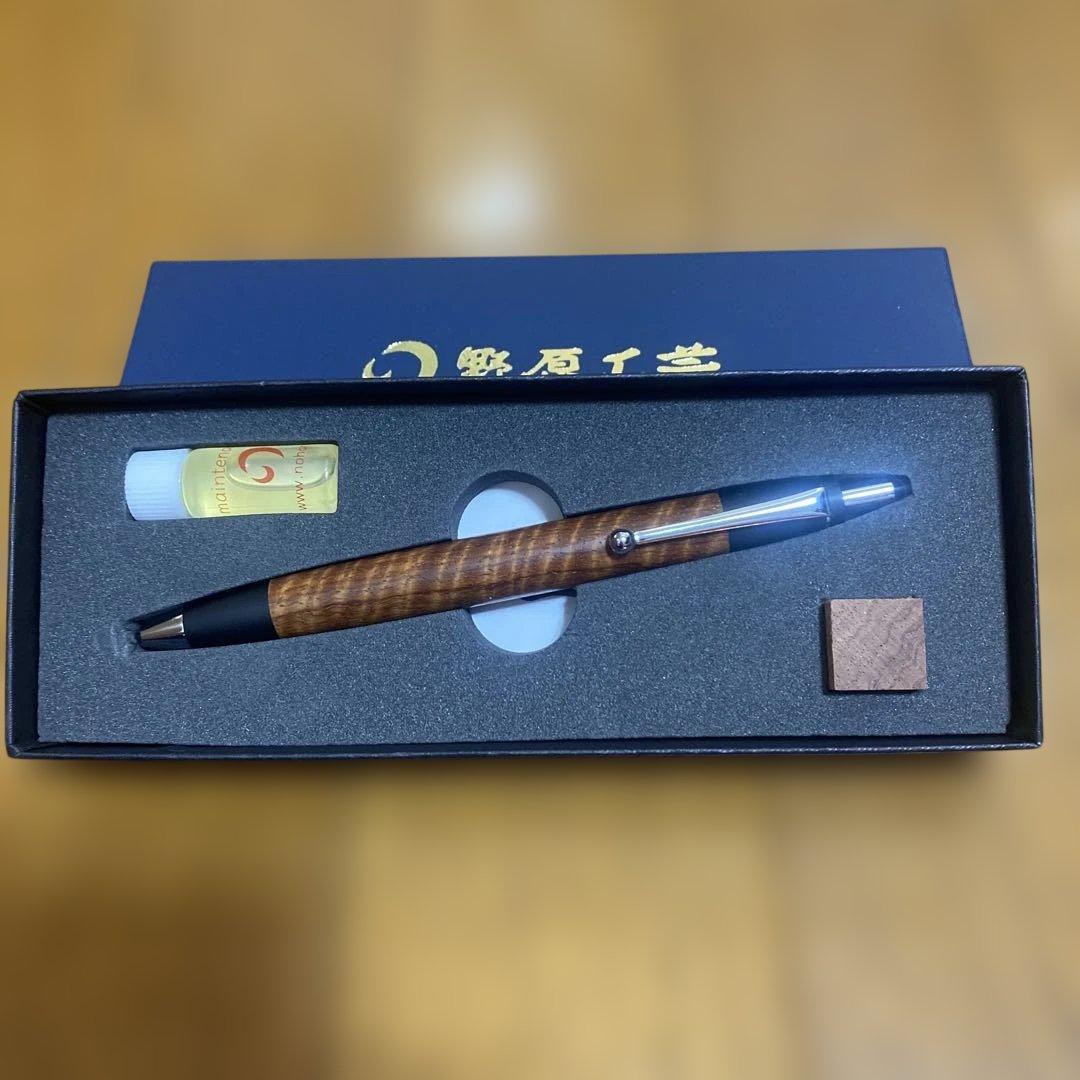 H*A様 野原工芸　本花梨虎杢　玉クリップシルバー金具￼ボールペンスタンダード