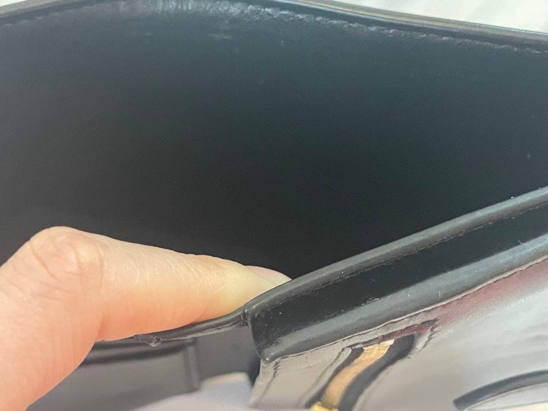 CELINE 二つ折り財布　スモールストラップウォレット　ブラック　黒