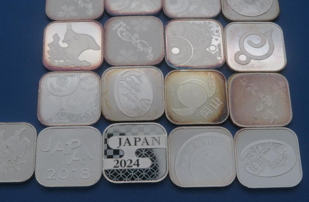 1055.純銀メダル銘純銀メダル17枚まとめ74.05g銀メダルミントだし造幣局