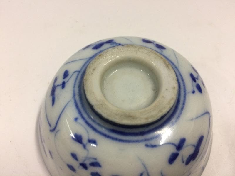 ★大正~昭和初期★　染付ナズナ文小碗　2個組