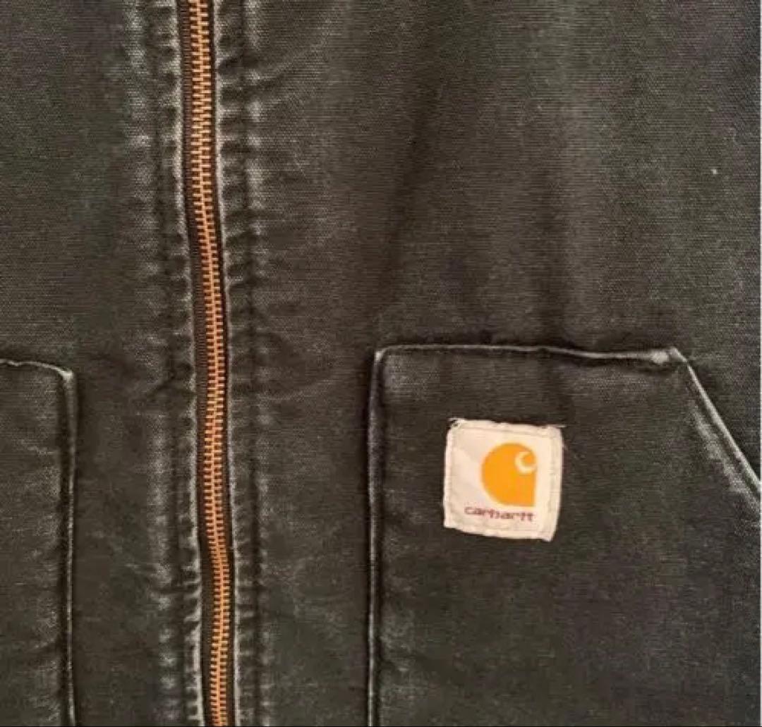 カーハート　ダックベスト　Y2Kブラック フェード　メキシコ製