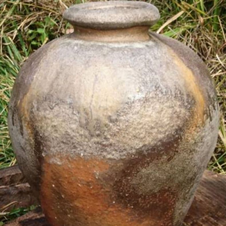 信楽自然釉大壺高さ34cm
