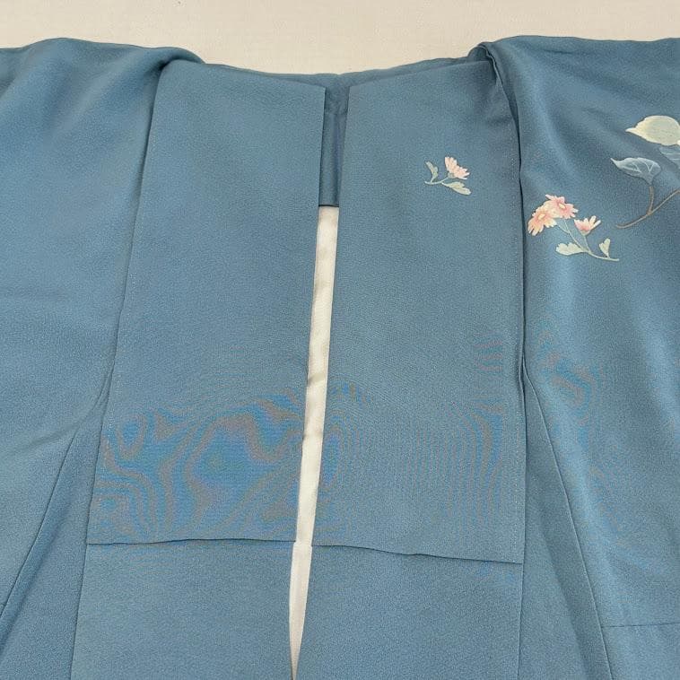 ゆりのはな　訪問着　十日町友禅作家　日本画家　白鳥映雪　SS寸　正絹　L103