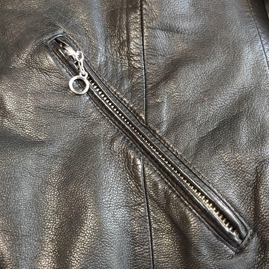 ユナイテッドアローズ ラムレザー ライダースジャケット L 短丈 リブ