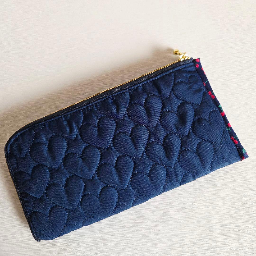 プチトマトページ　L字ファスナー長財布　ハンドメイド