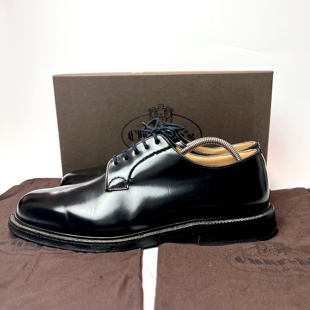 箱・保存袋付き/27cm相当/極美品✨チャーチ シャノン プレーントゥ ブラック