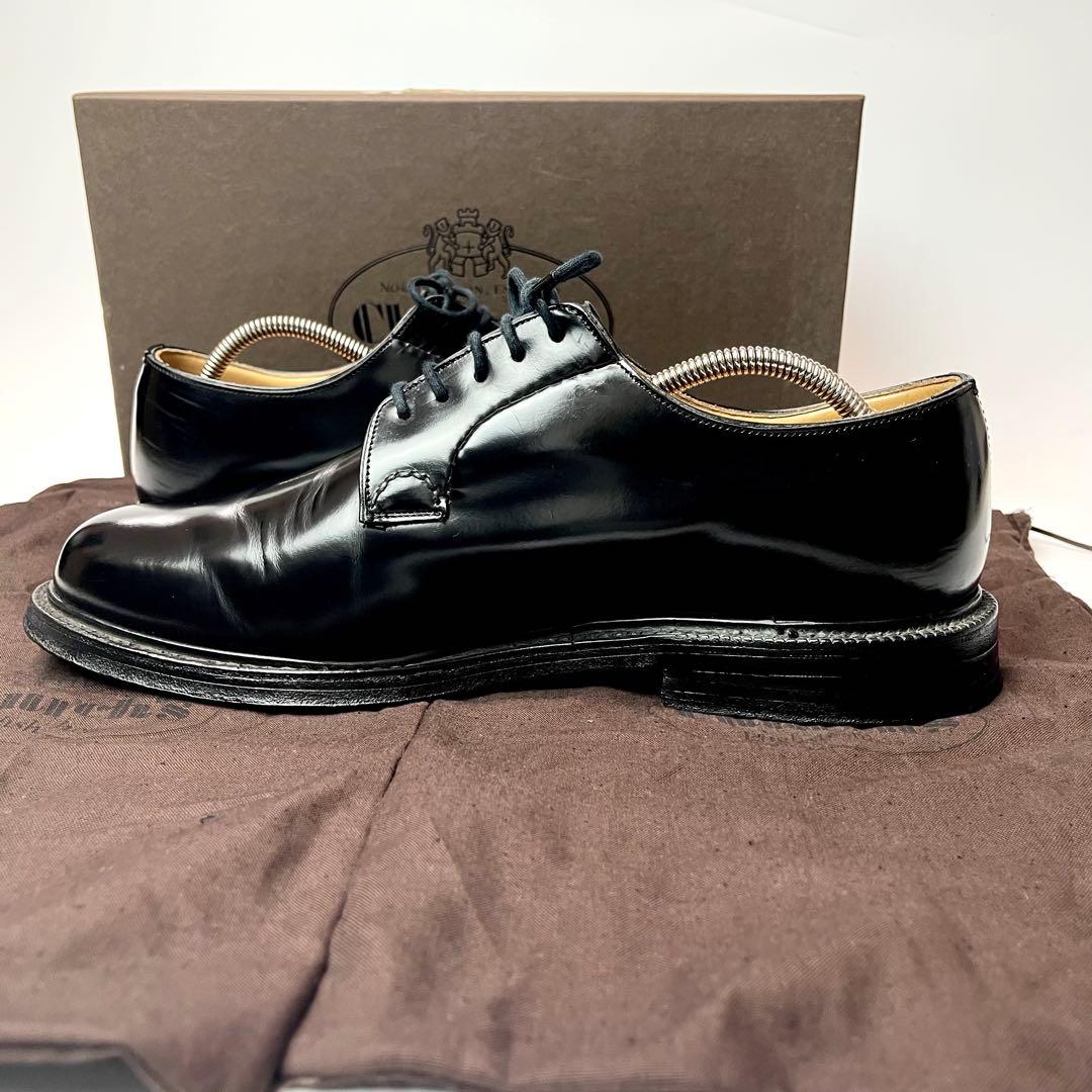 箱・保存袋付き/27cm相当/極美品✨チャーチ シャノン プレーントゥ ブラック