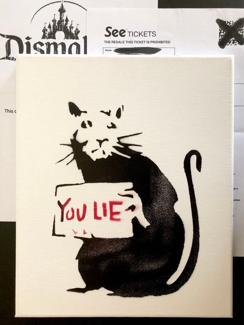 Banksy バンクシー 「You Lie Rat」サイン 書類付