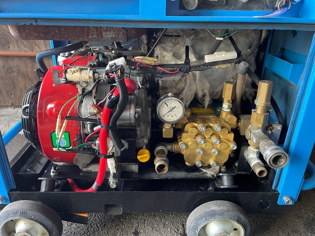 ツルミポンプ 高圧洗浄機 ガン　ホース付 HPJ-5ESM 稼働時間704時間