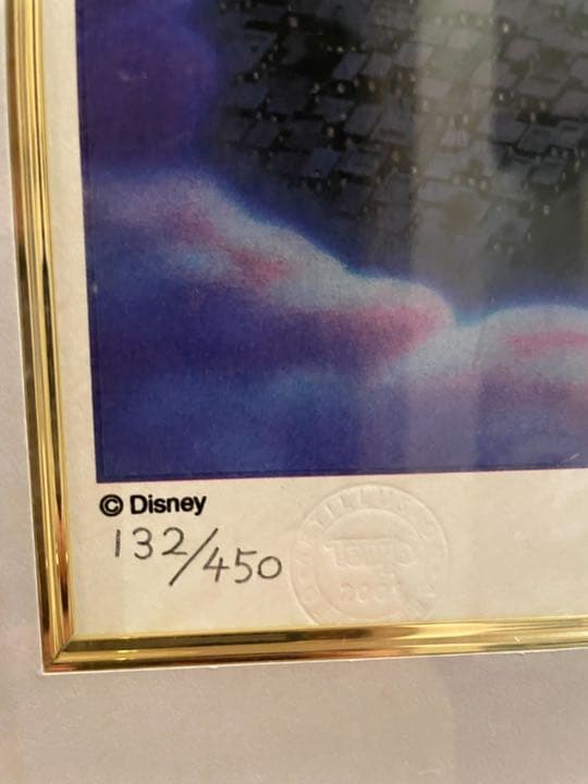 【希少】　Disney ディズニー　ALADDIN アラジン　絵画　美術品　額縁