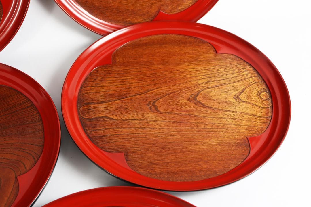 茶道具 丸盆 梅丸盆 五枚