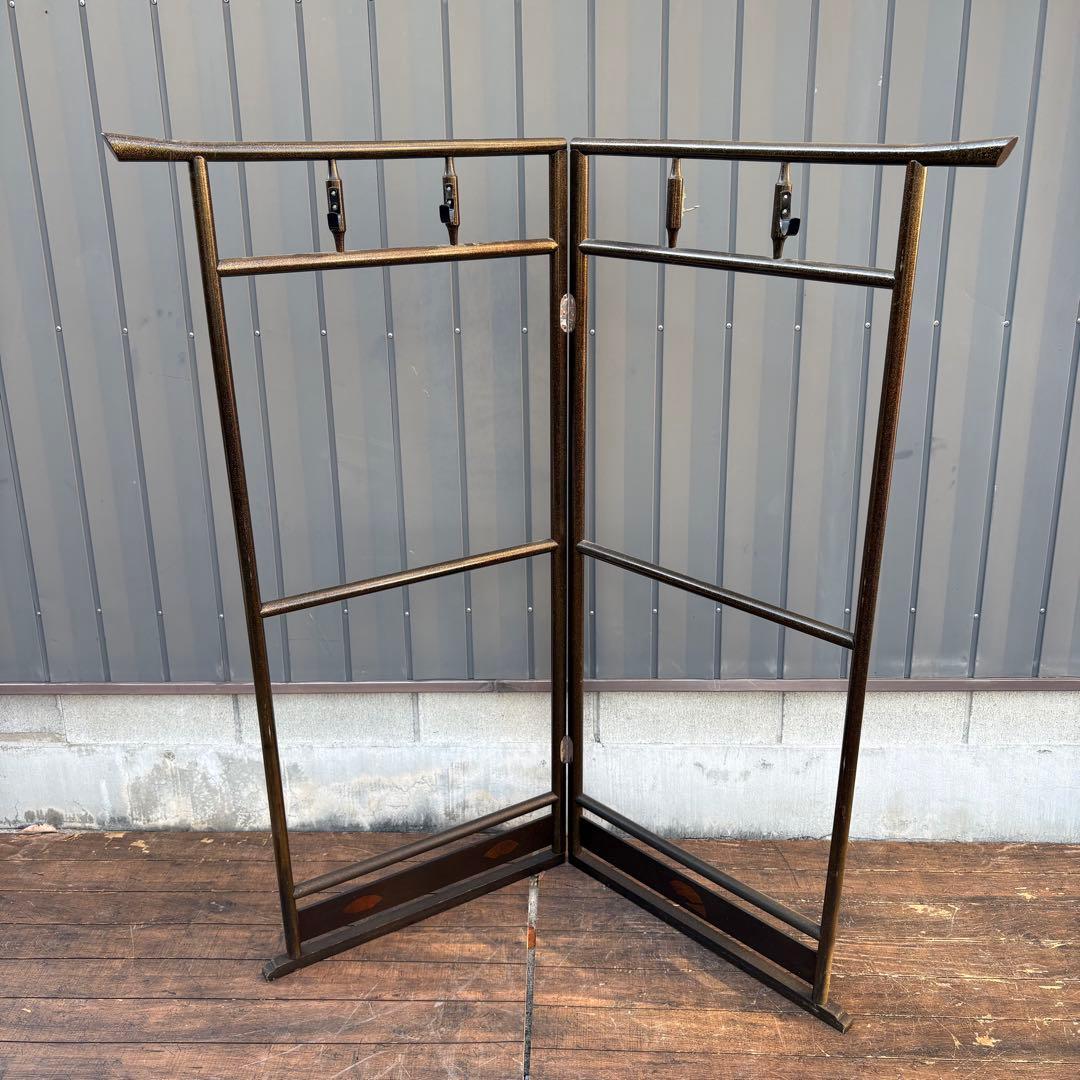 昭和レトロ 和風 古民具 漆塗り ラメ 衣桁 衣紋掛け 古道具 和家具 着物和服