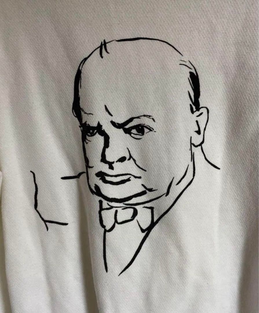 ヴンティージレアウィンストンチャーチル自画像バックプリントチャンピオントレーナー