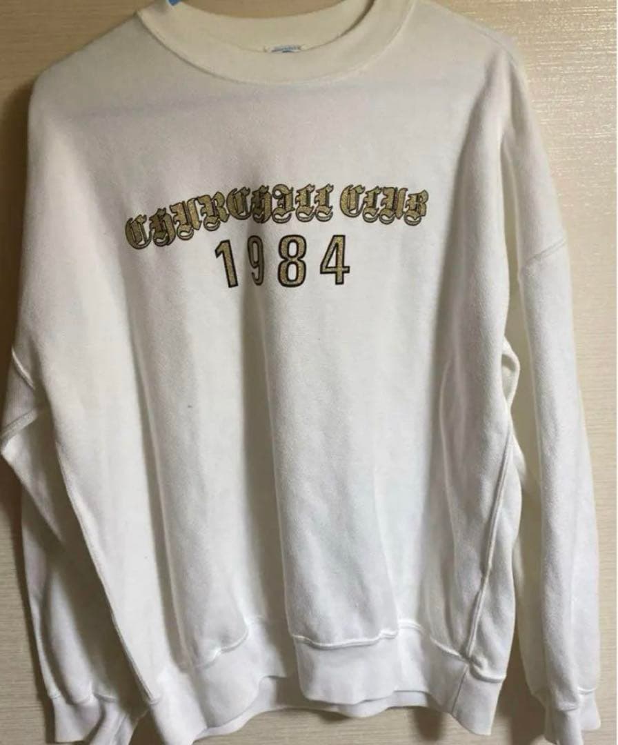 ヴンティージレアウィンストンチャーチル自画像バックプリントチャンピオントレーナー