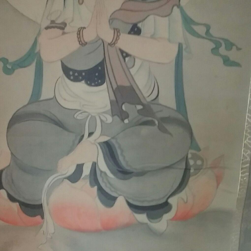 掛軸　観音仏　共箱付