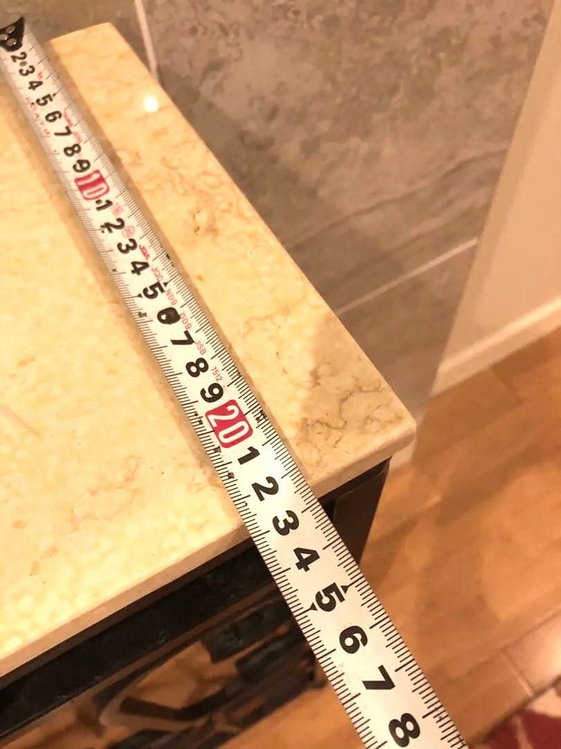 輸入家具アイアンコンソール　サイドテーブル　大理石