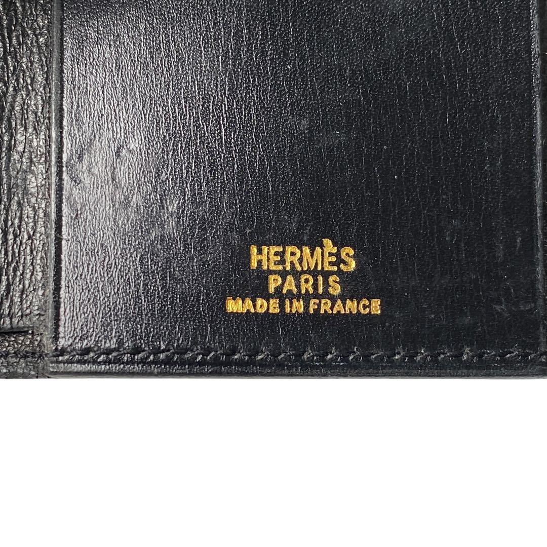 [入手困難] エルメス HERMES ボックスカーフ 8連 キーケース ブラック