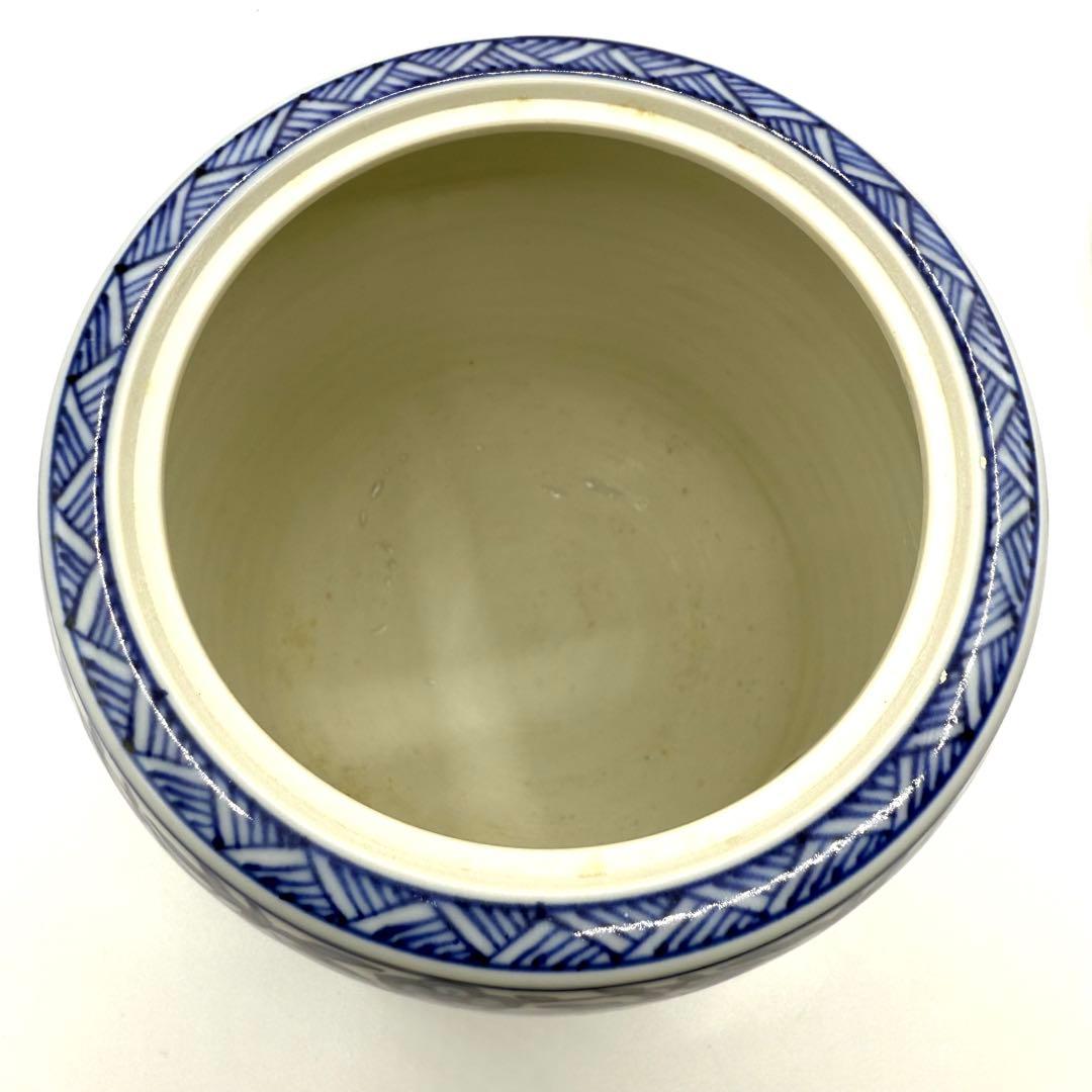 煎茶道具 涼炉 染付花鳥 高野昭阿弥作