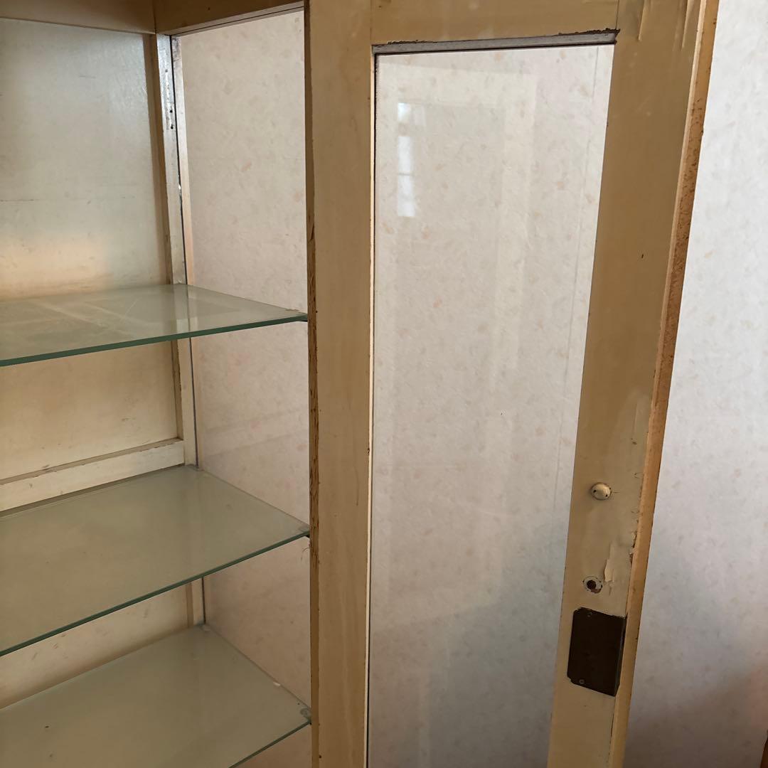 アンティーク　木製医療棚