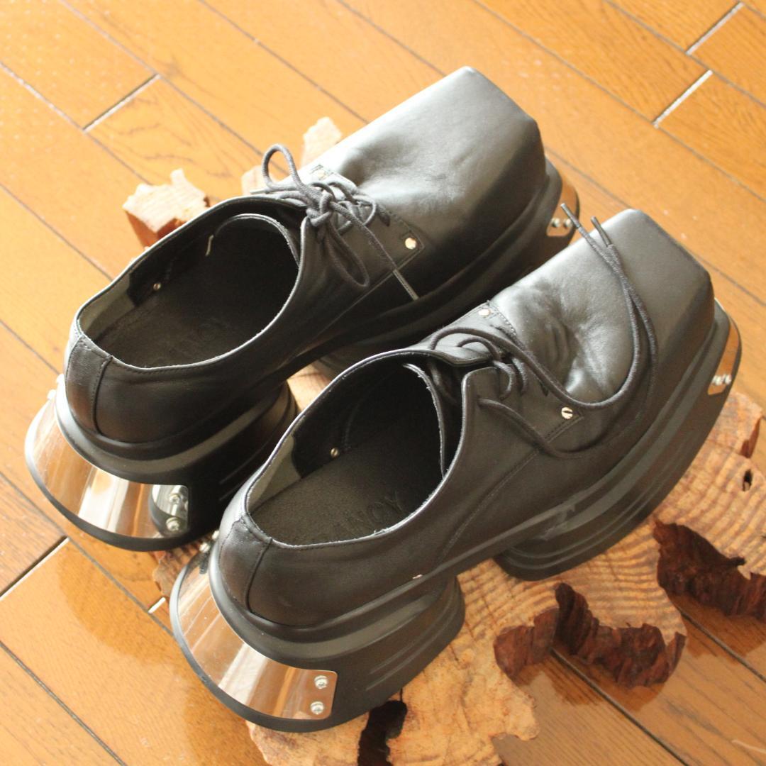 GRANCY メタルプレートレザー 44 ブーツ 革靴 新品訳あり グランシー