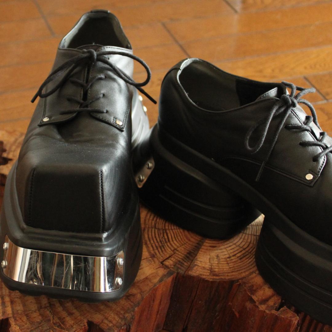 GRANCY メタルプレートレザー 44 ブーツ 革靴 新品訳あり グランシー